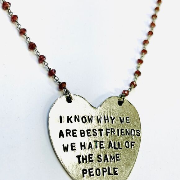 Alisa Michelle silver charm with ruby chain - Picture 3 of 5